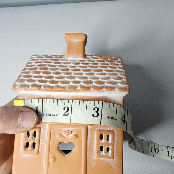 Terra Cotta Gingerbread House Tealight Holder - Picture 7 of 8